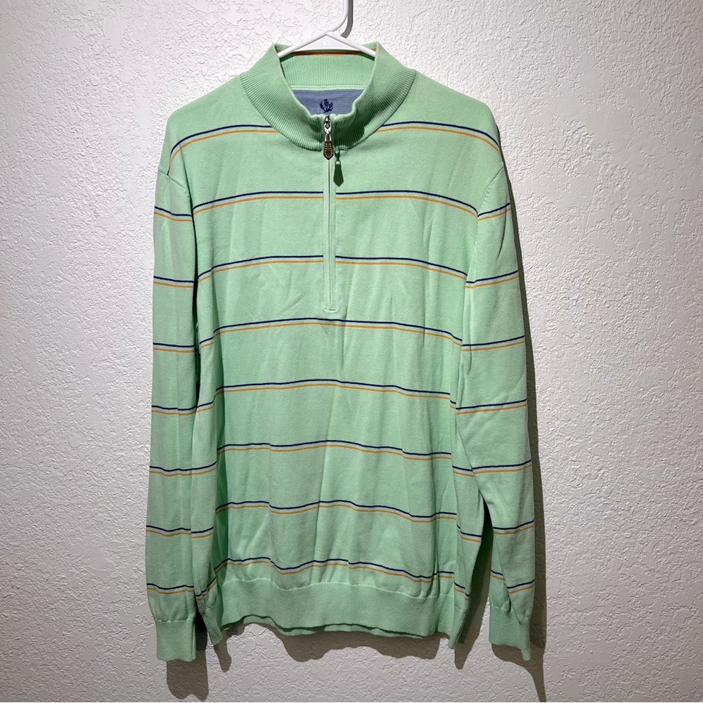 Donald Ross 1/2 Half Zip Pullover Shirt Jacket Men's XL Golf Striped